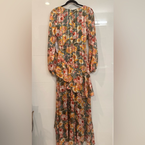 Olia sold at Anthropology Floral Long Sleeve Tiered Ruffle Maxi Dress - Picture 5 of 10